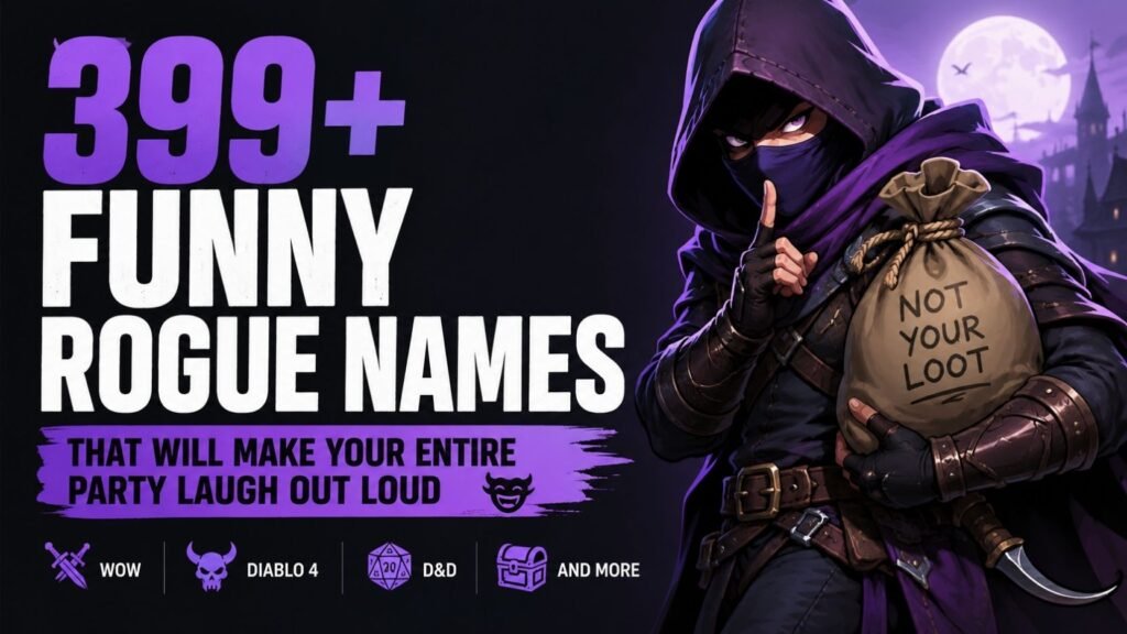 399+ Funny Rogue Names That Will Make Your Entire Party Laugh Out Loud 
