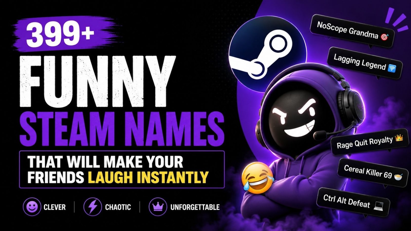 399+ Funny Steam Names That Will Make Your Friends Laugh Instantly 