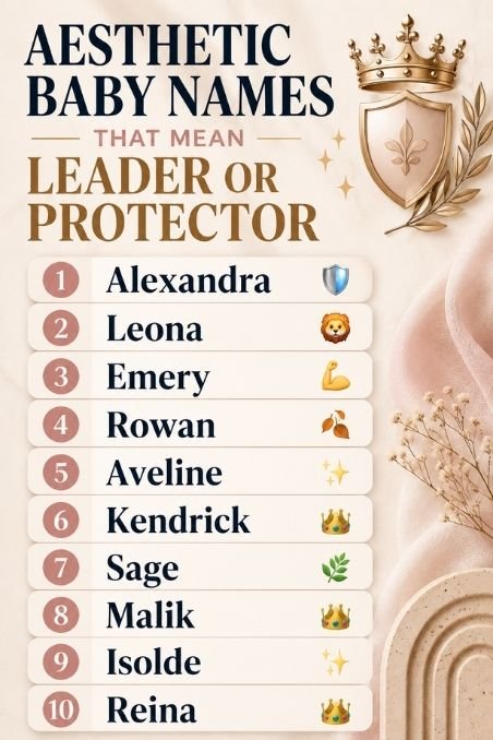Aesthetic Baby Names That Mean Leader or Protector