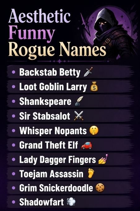 Aesthetic Funny Rogue Names