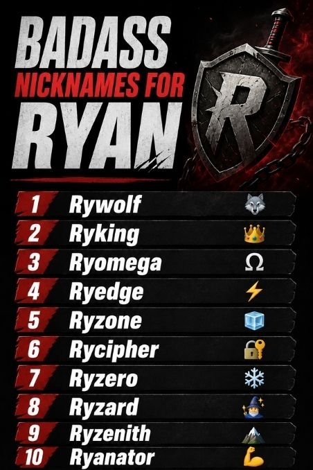 Badass Nicknames For Ryan