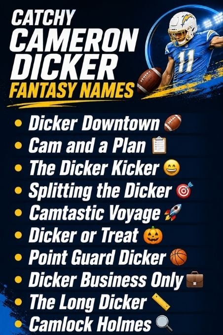 -Catchy Cameron Dicker Fantasy Names