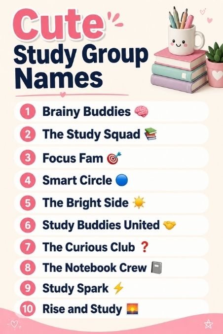 Cute Study Group Names