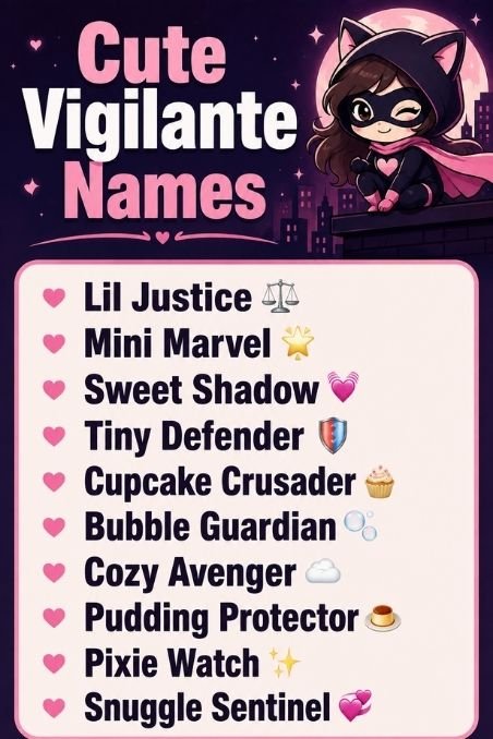 Cute Vigilante Names