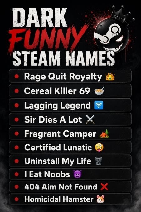 Dark Funny Steam Names