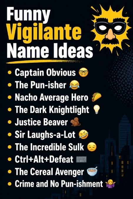 Funny Vigilante Name Ideas