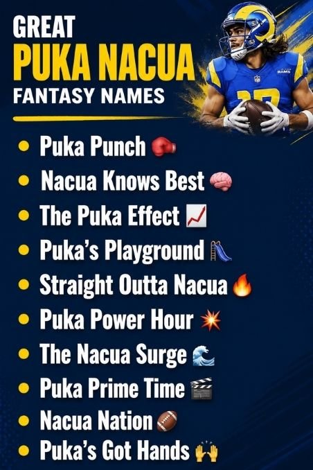 Great Puka Nacua Fantasy Names