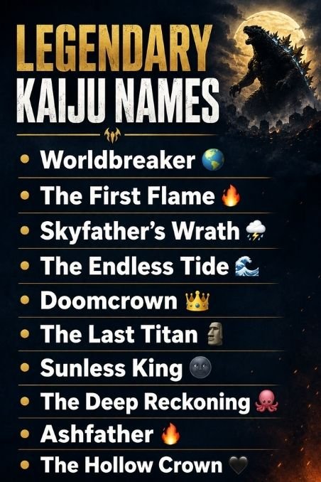 Legendary Kaiju Names
