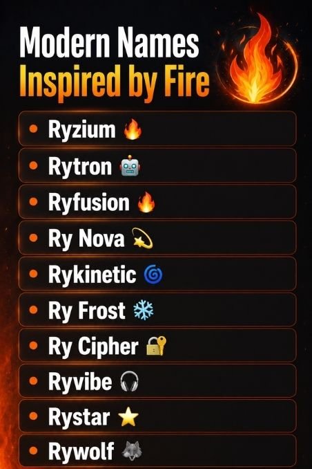 Modern Names Inspired by Fire