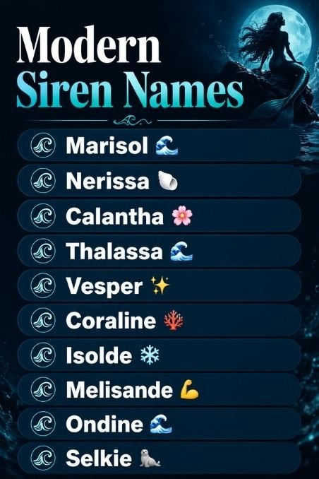 Modern Siren Names