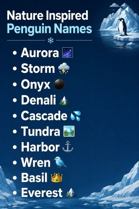 Nature-Inspired Penguin Names