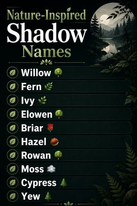 Nature-Inspired Shadow Names