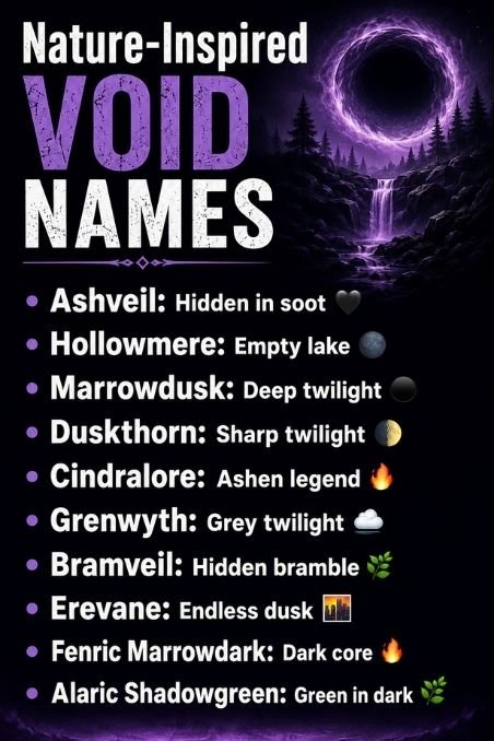 Nature-Inspired Void Names