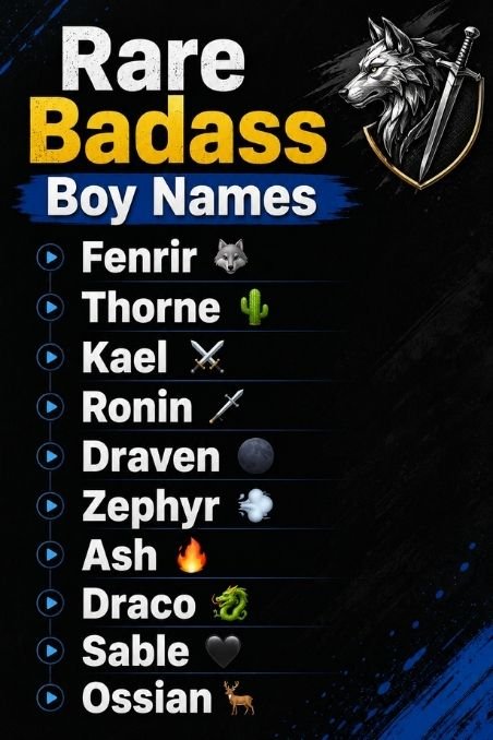 Rare Badass Boy Names