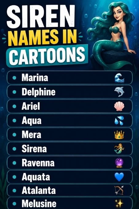 Siren Names In Cartoons