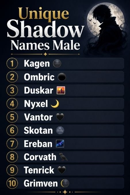 Unique Shadow Names Male
