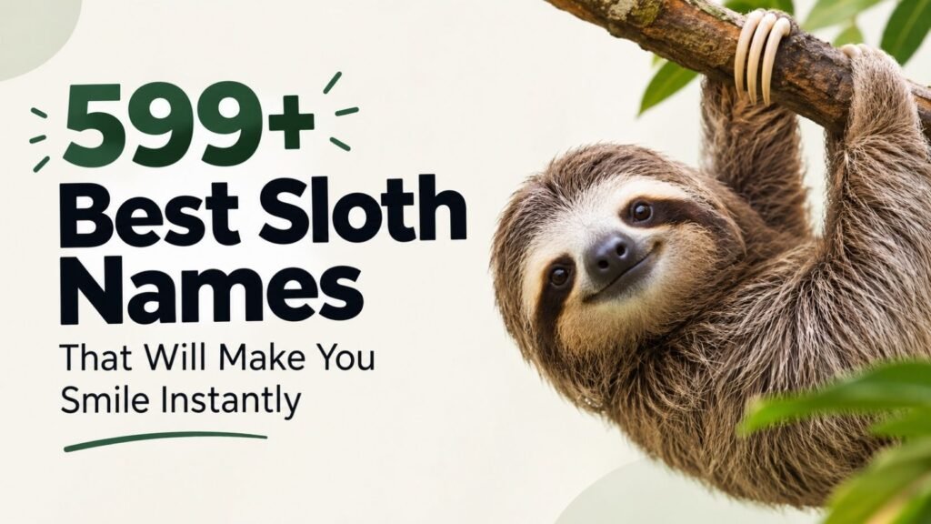 599+ Best Sloth Names That Will Make You Smile Instantly