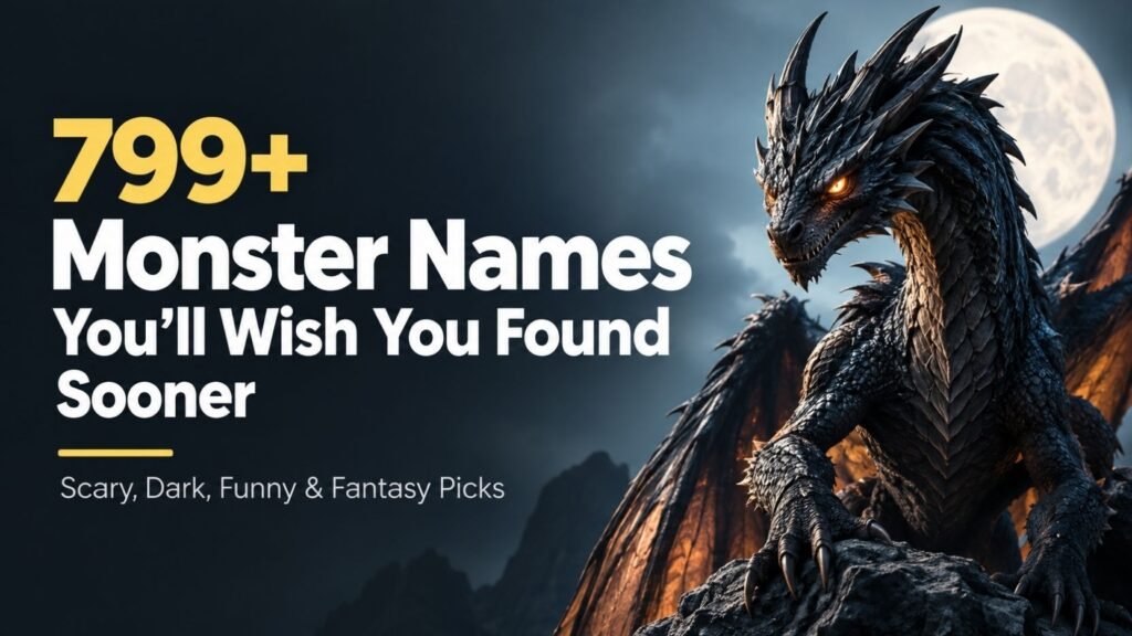 799+ Monster Names You’ll Wish You Found Sooner: Scary, Dark, Funny & Fantasy Picks