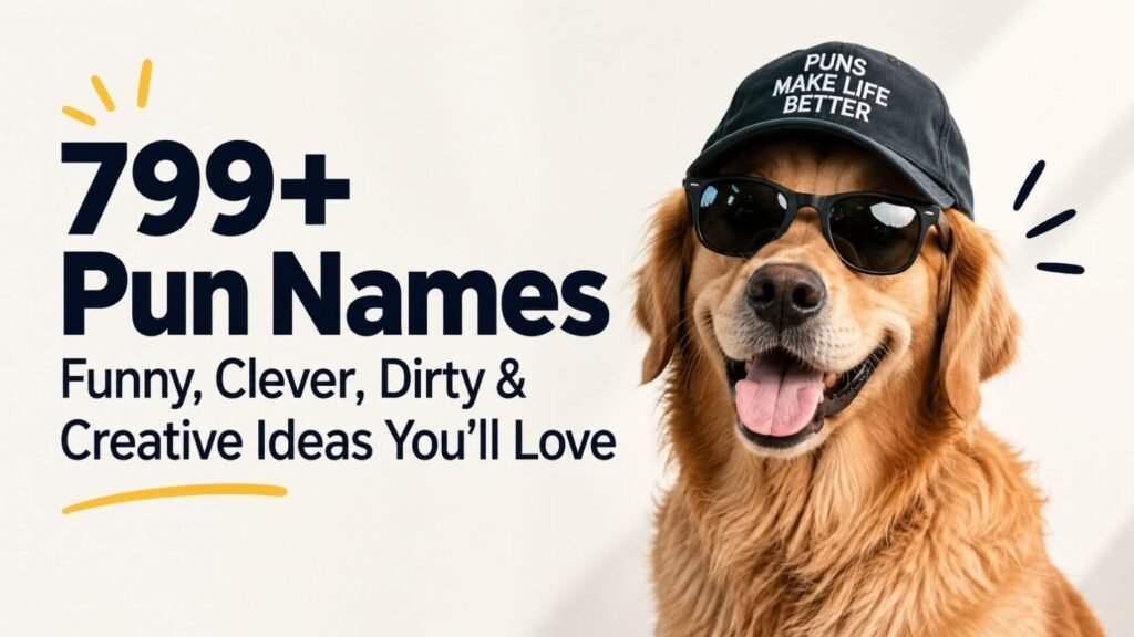 799+ Pun Names: Funny, Clever, Dirty & Creative Ideas You’ll Love