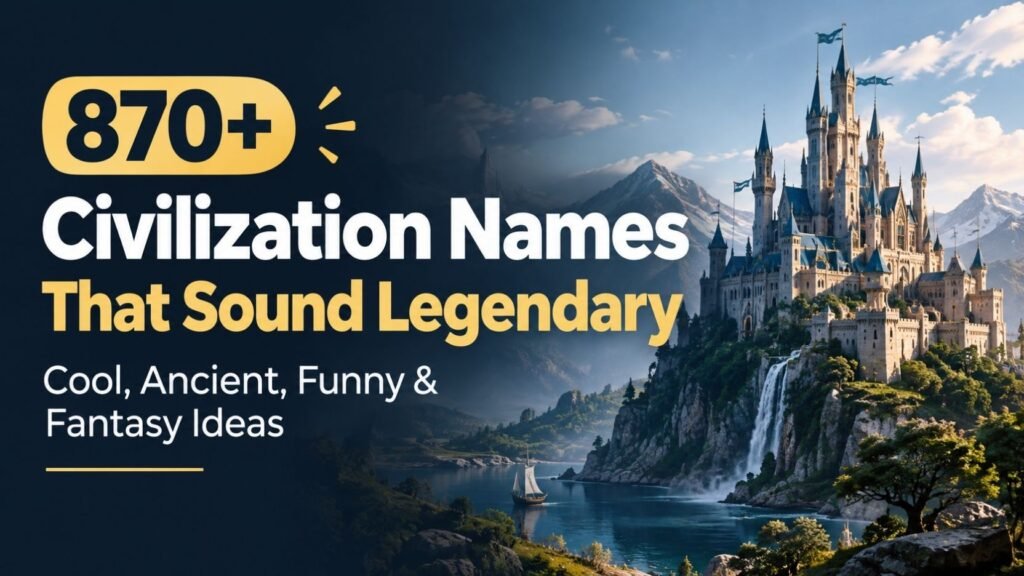 870+ Civilization Names That Sound Legendary: Cool, Ancient, Funny & Fantasy Ideas