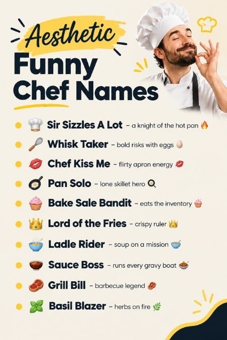 Aesthetic Funny Chef Names