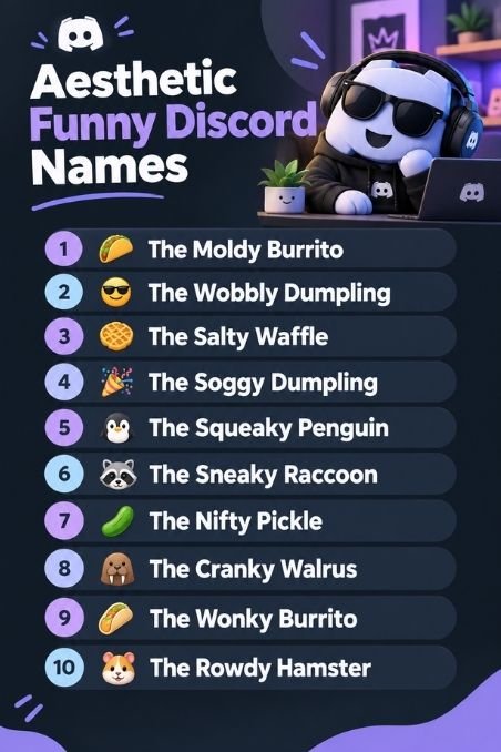 Aesthetic Funny Discord Names