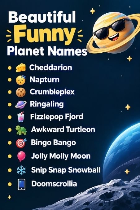 Beautiful Funny Planet Names