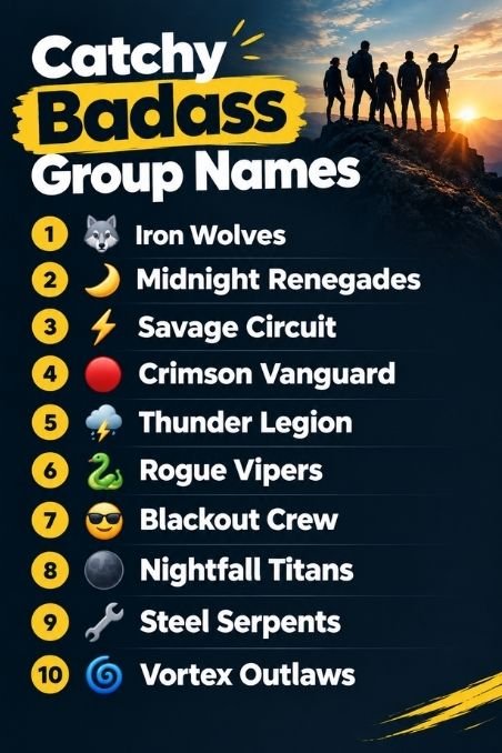 Catchy Badass Group Names