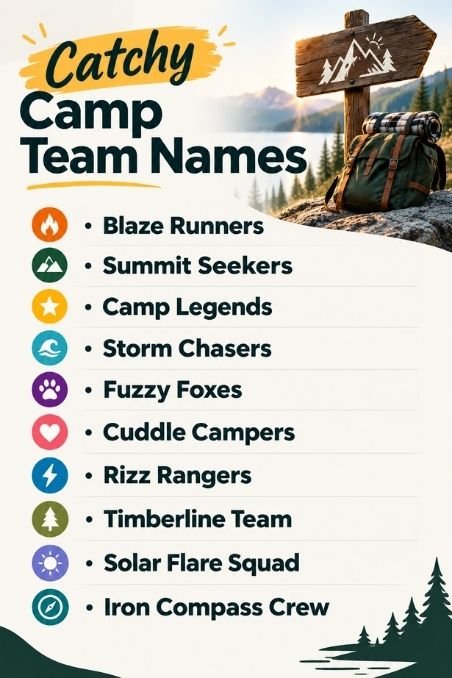 Catchy Camp Team Names