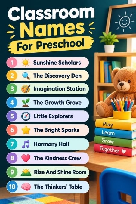 Classroom Names For Preschool