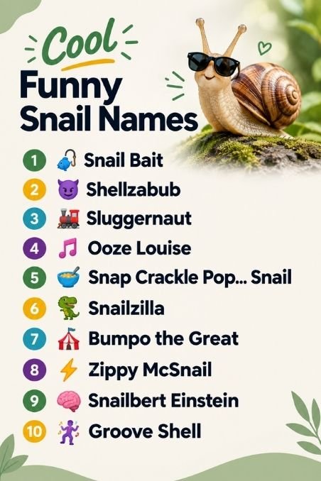 Cool Funny Snail Names