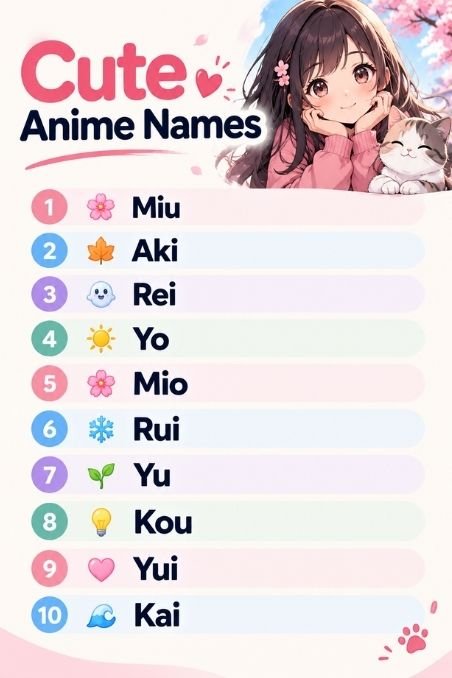 Cute Anime Names