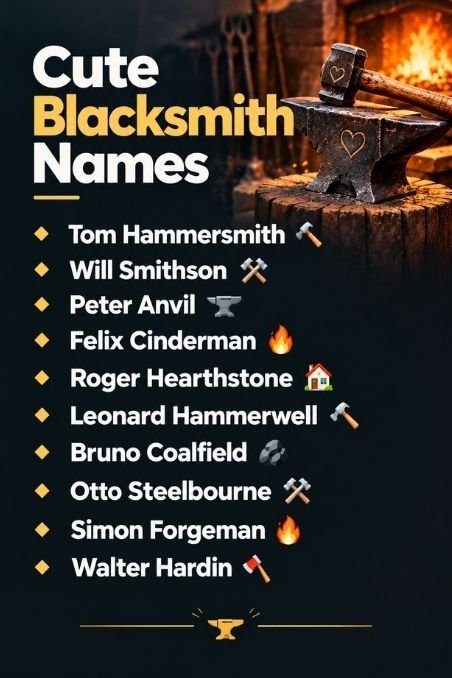Cute Blacksmith Names