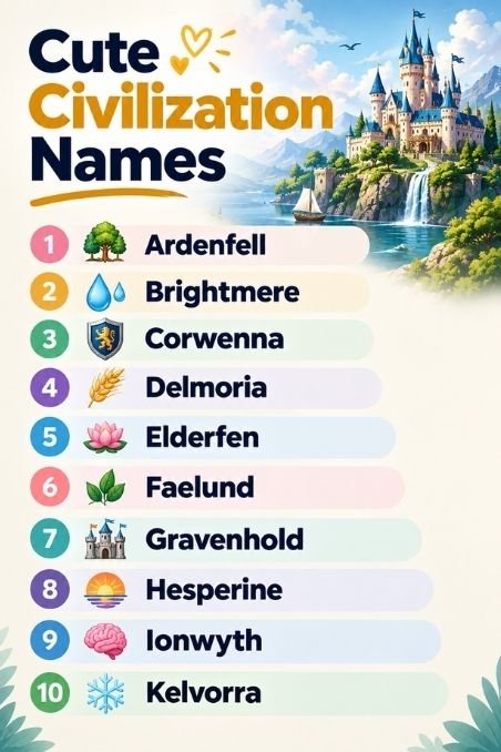 Cute Civilization Names