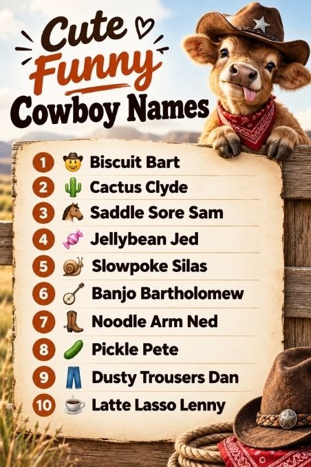 Cute Funny Cowboy Names