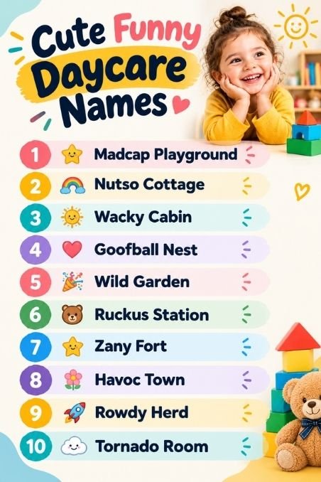 Cute Funny Daycare Names