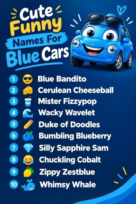 Cute Funny Names For Blue Cars