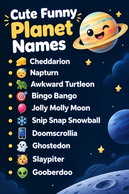Cute Funny Planet Names