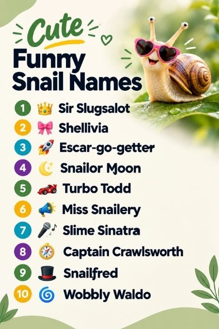Cute Funny Snail Names