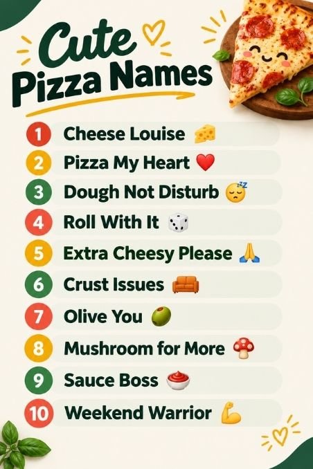 Cute Pizza Names