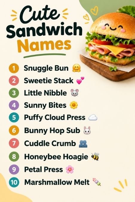 Cute Sandwich Names