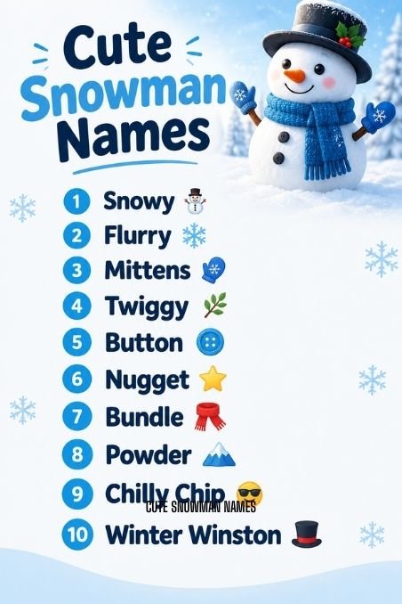 Cute Snowman Names