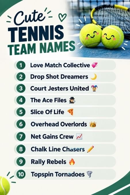 Cute Tennis Team Names