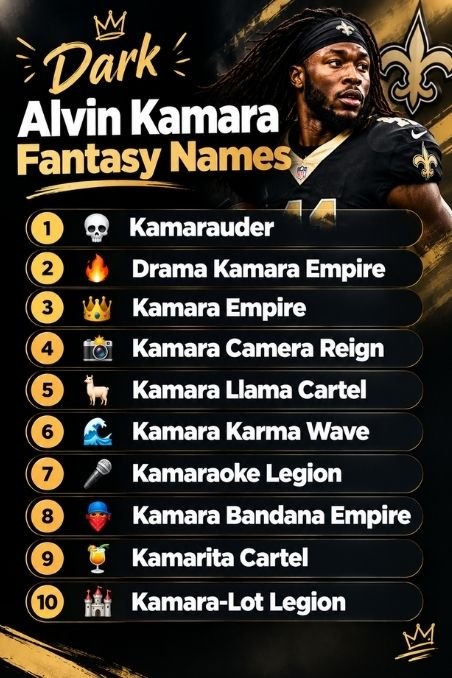 Dark Alvin Kamara Fantasy Names
