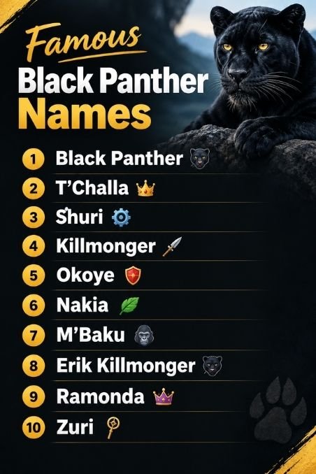 Famous Black Panther Names