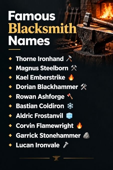 Famous Blacksmith Names