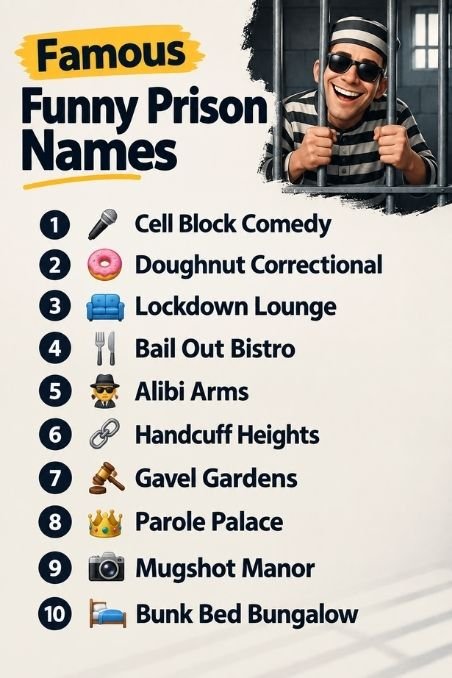 Famous Funny Prison Names