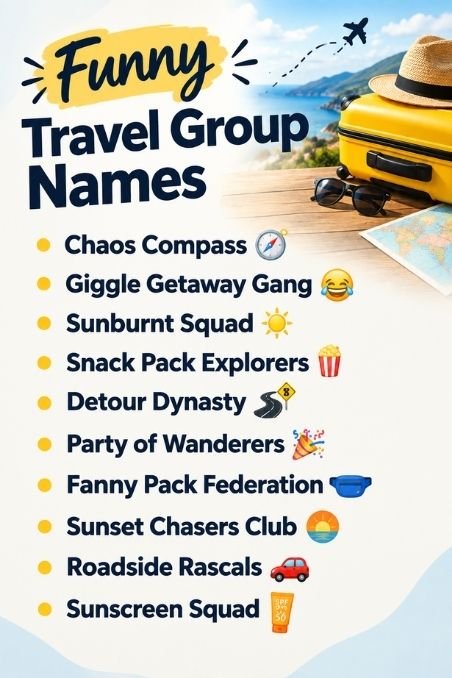 Funny Travel Group Names