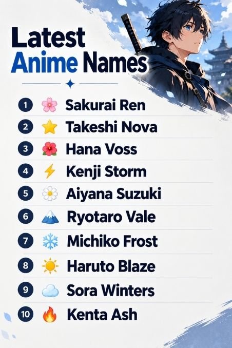 Latest Anime Names