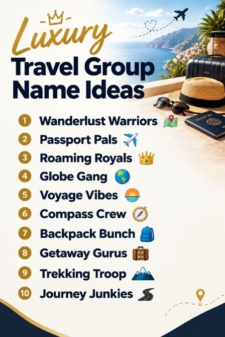 Luxury Travel Group Names Ideas